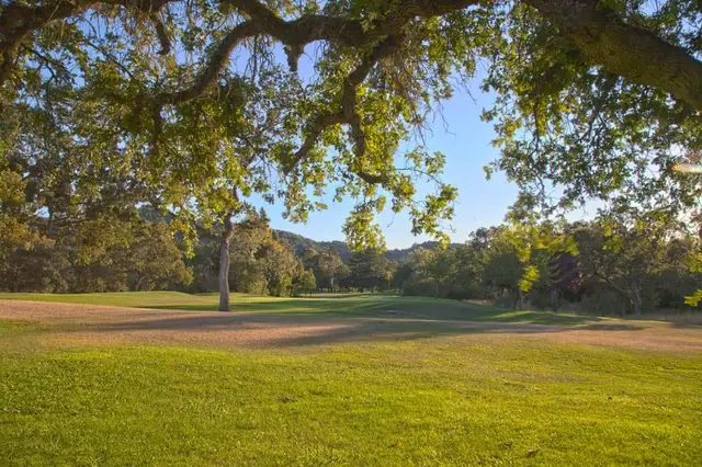 Oak canopy over a fairway at Bennett Valley