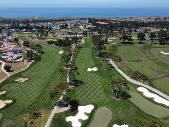 Aerial view of the Black Horse and Bayonet courses
