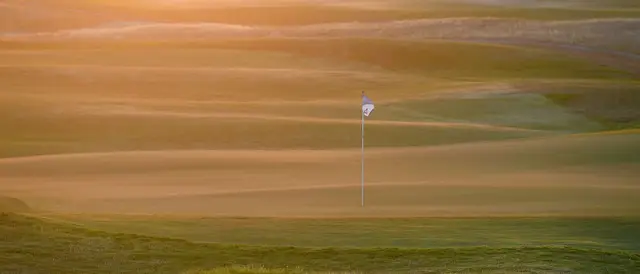 Rolling green at sunset on the South Course