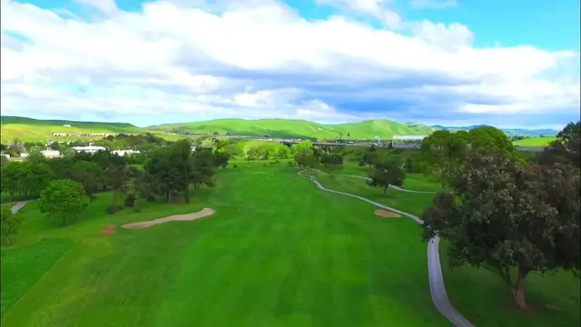 Fairway bunkers under a big sky
