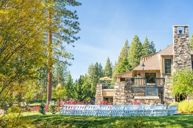 The Chateau clubhouse among the pines