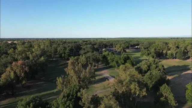 Aerial view of the oak-lined course