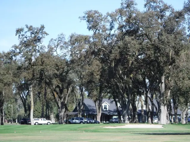 Plumas Lake clubhouse beneath the oaks