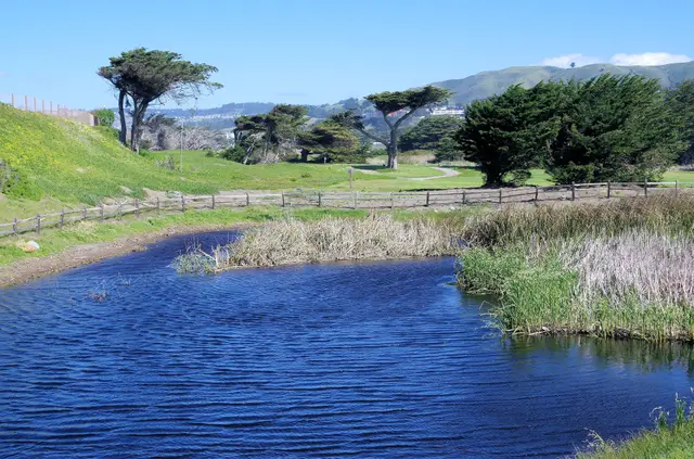 Laguna Salada beside the course