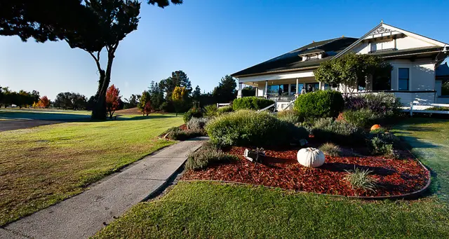 Garden path to the Spring Hills clubhouse